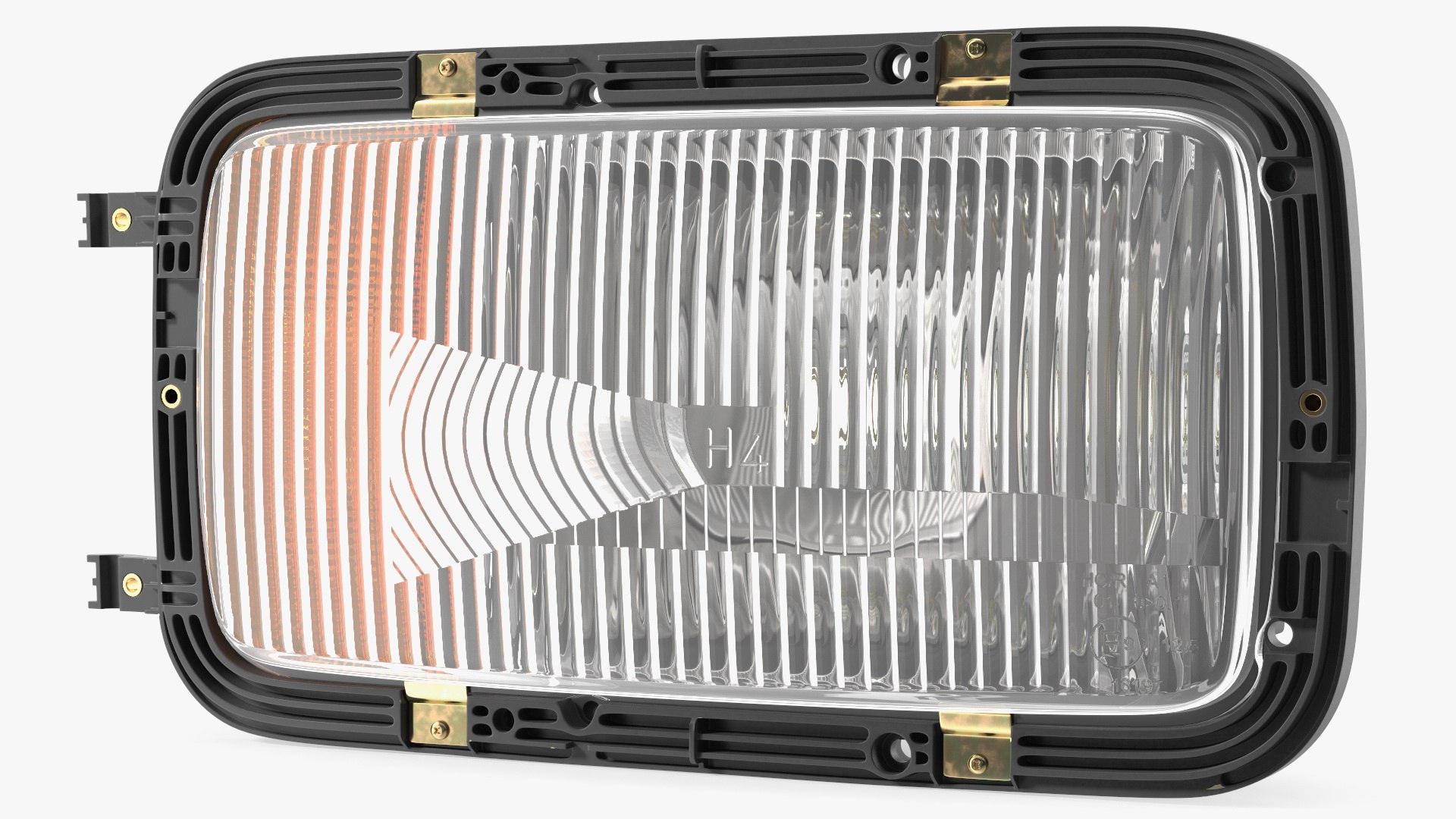 Right Rectangular Halogen H4 Truck Headlight 3D model preview