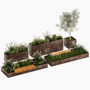 Bushes For Landscaping And Urban Environments 1139 3D model