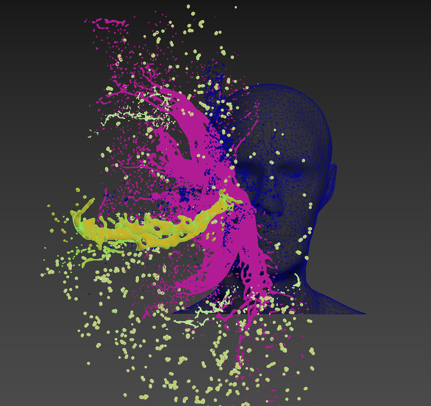 Water face splash 3D model TurboSquid 1162394