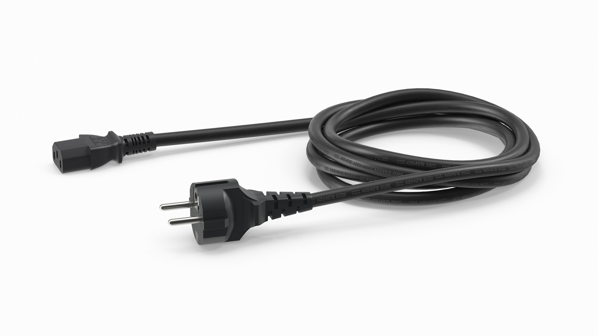 PC Power Cord European 3D TurboSquid 1942061