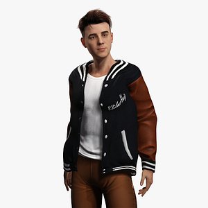 Modern Young Man 3D Character for Animation and Games Urban Style Male 3D model