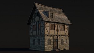 medieval fantasy house 3D