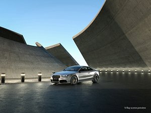 Exterior Scene 01 V-Ray and Corona