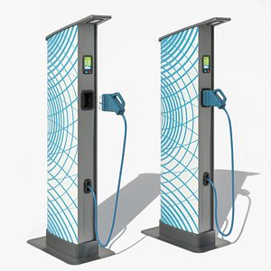 3D Charging Station point - low poly model