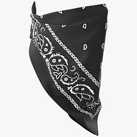 Bandana Neck Scarf Black