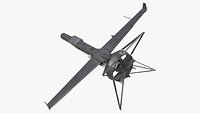 Vertical Takeoff UAV with Landing Frame Rigged for Maya