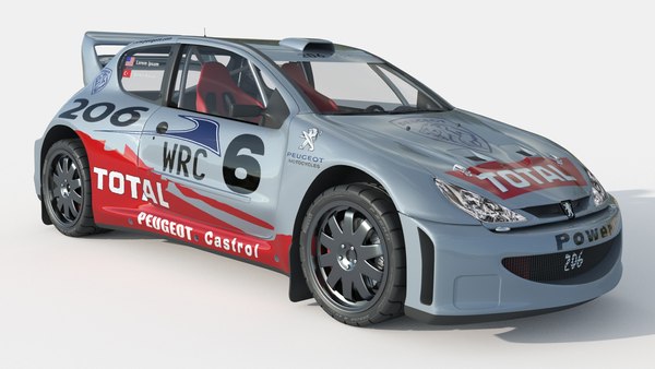 プジョー 206 WRC3Dモデル - TurboSquid 2000322
