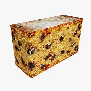 Raisin cake piece 3D model