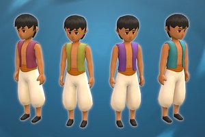 3D model Stylized NPC - Desert People Arajun