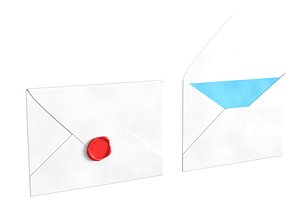 3D Envelope Open and Close PBR 4 model