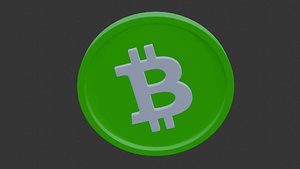 3D bitcoin cash logo model
