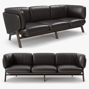 3D De La Espada - Stanley 3 seat sofa by Luca Nichetto model