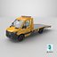 3D model Mercedes Sprinter Car Transporter  Flatbed Tow Truck