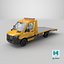 3D model Mercedes Sprinter Car Transporter  Flatbed Tow Truck