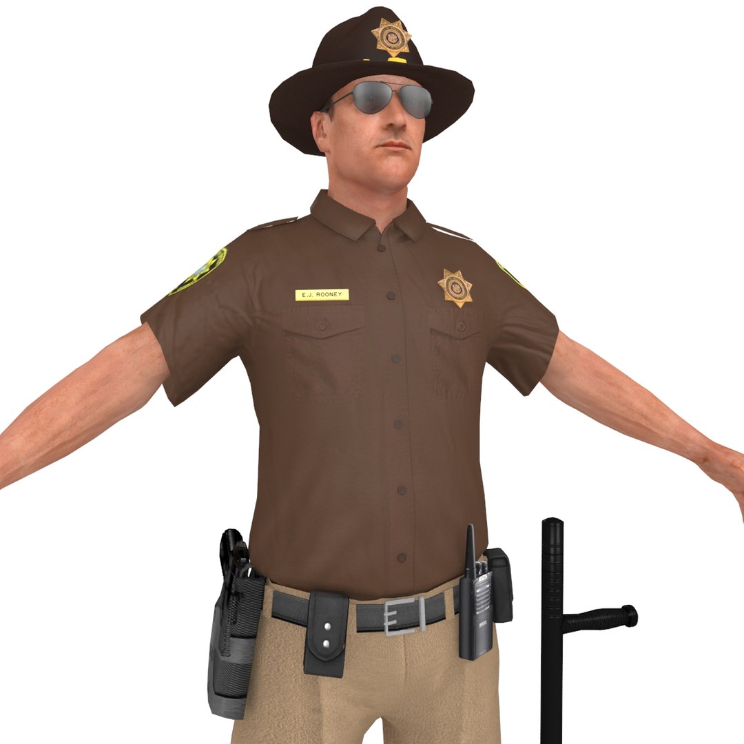 Sheriff Man Gun 3D Model - TurboSquid 1353799