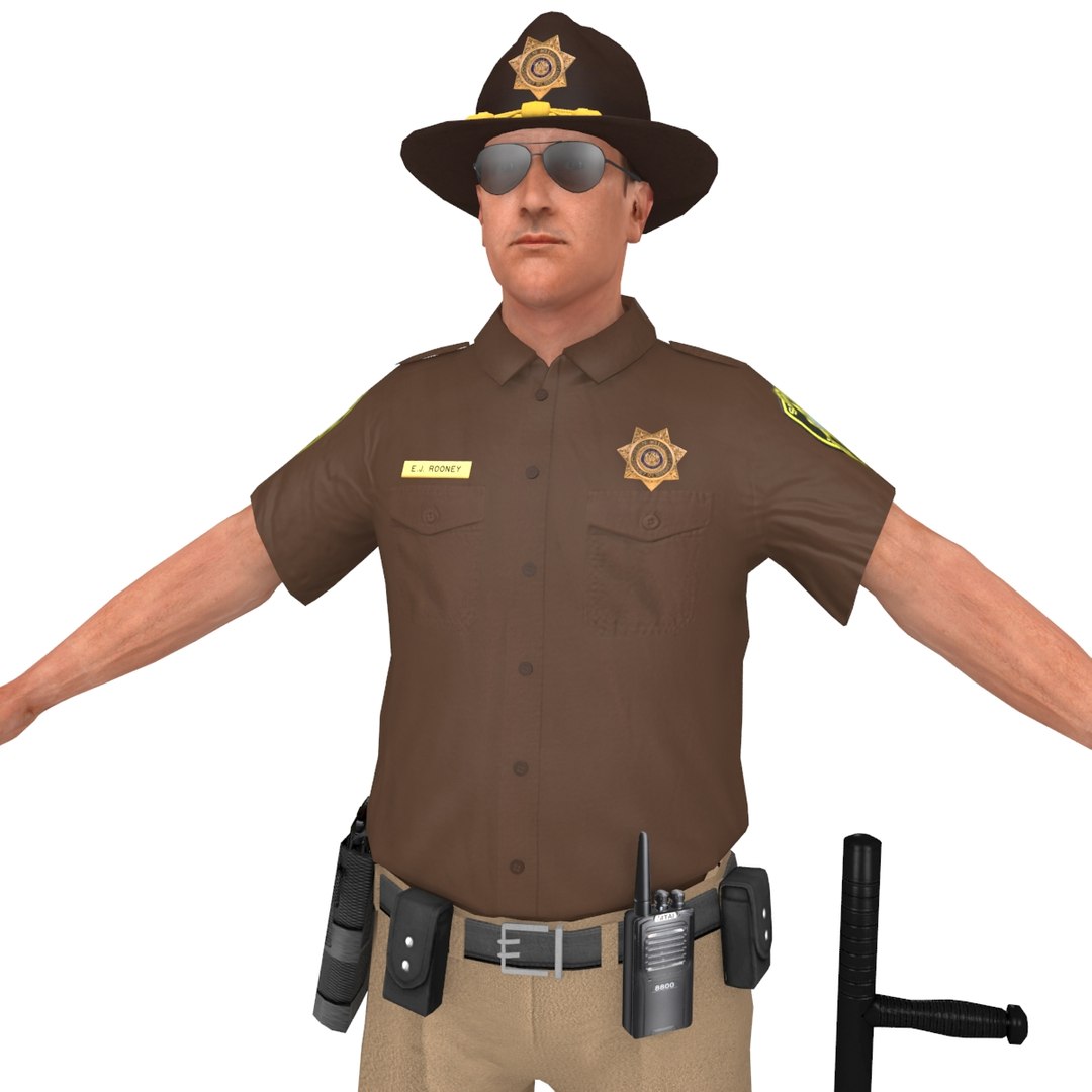 Sheriff Man Gun 3D Model - TurboSquid 1353799