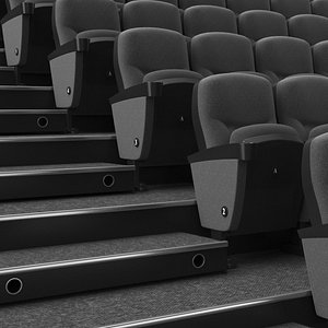 3D real theater bleacher chairs