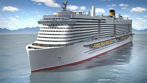 costa smeralda cruise 3D model