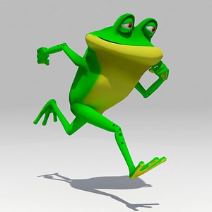 frog toon animations 3D model
