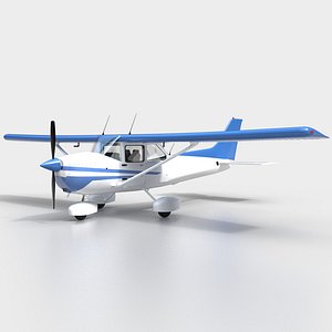 3D Propeller Plane model