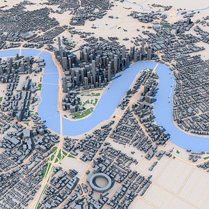 3D Brisbane City Australia model