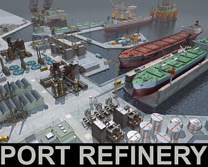 3D refinery ships oil