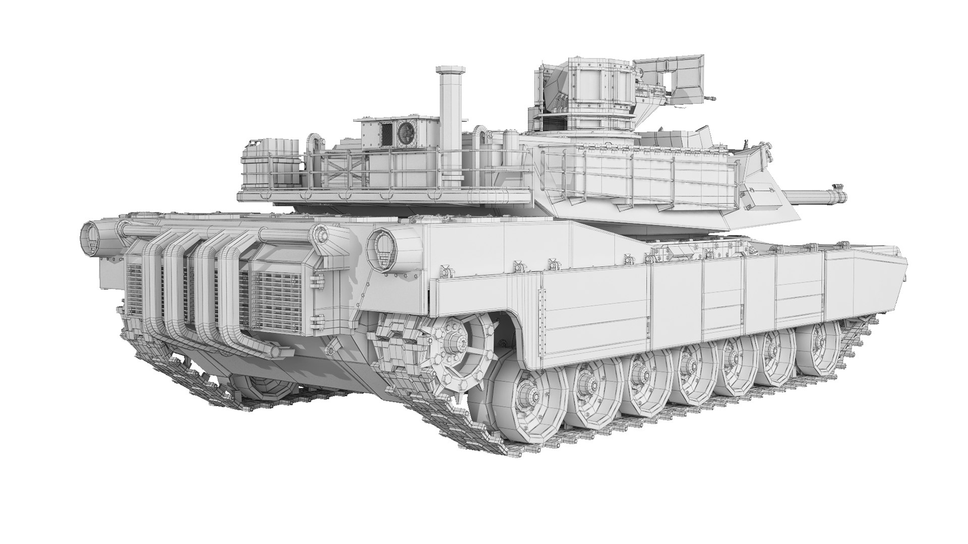 Tank Abrams M1A2 2016 3D Model - TurboSquid 1887154