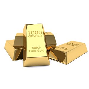 3D model gold bar