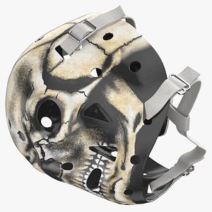 Ice Hockey Goalie Mask Ed Staniowski Skull Design Laying