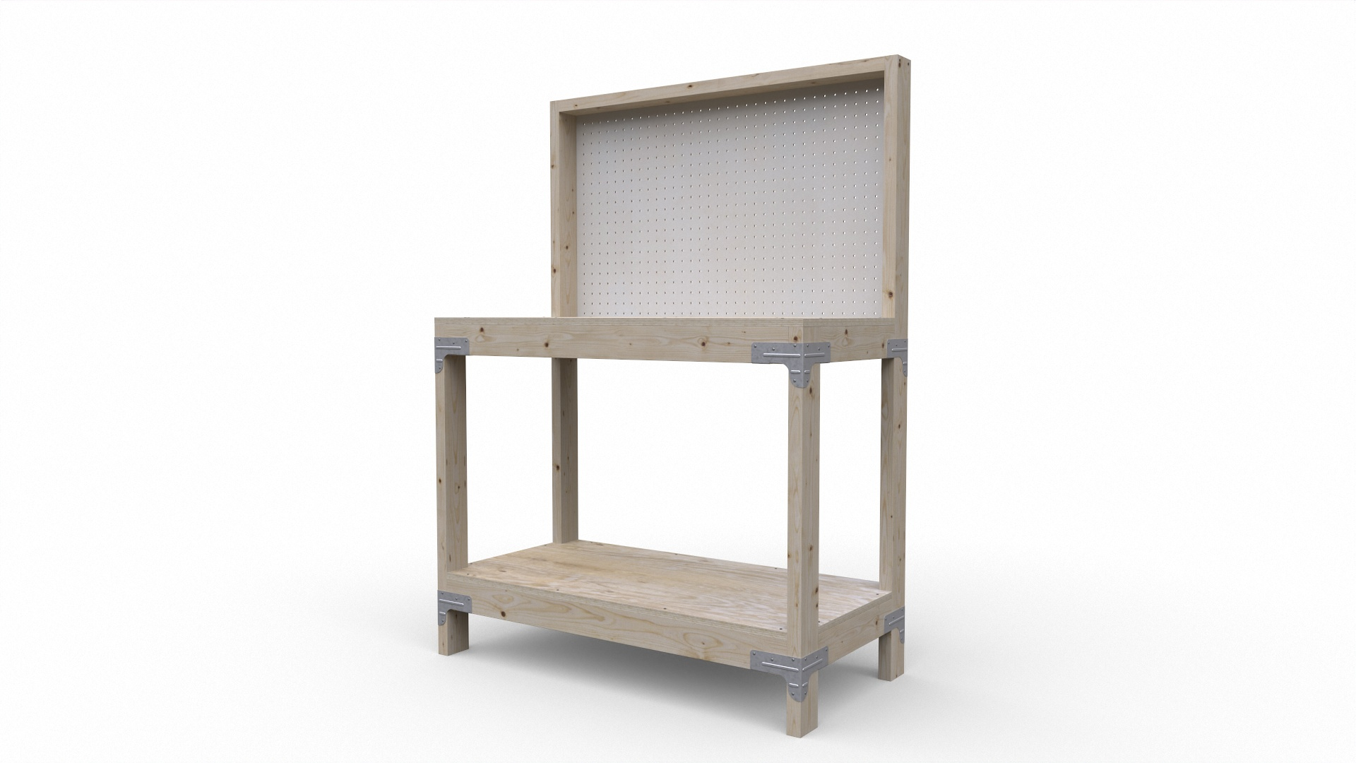 3D Wood Heavy-Duty Workbench Model - TurboSquid 2079431