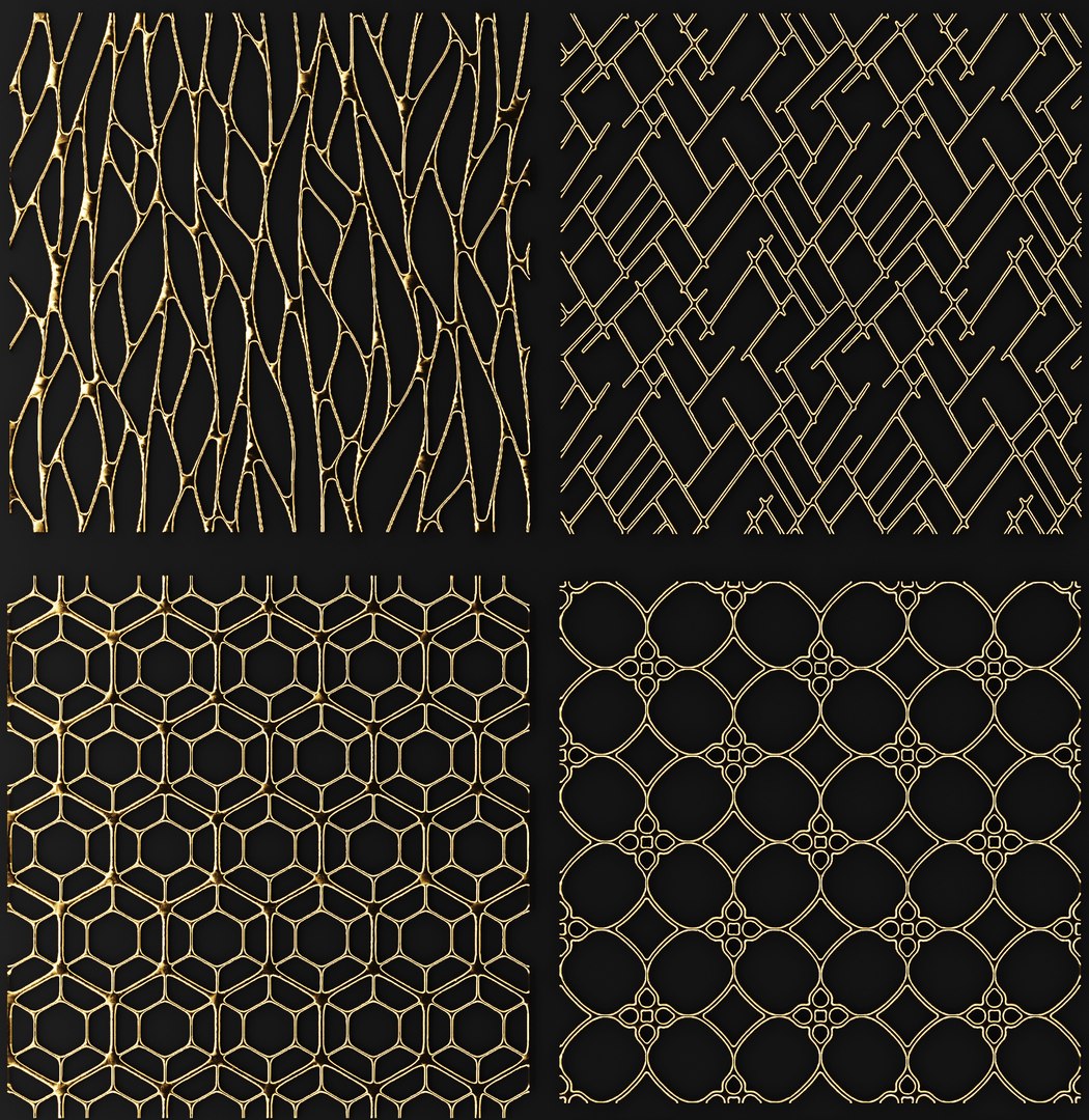 Golden Lattice 3D - TurboSquid 1213787