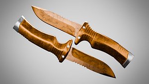 Knife 7 Clay Brown FT 3D model