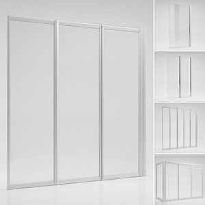 3D curtains bathtubs ravak set