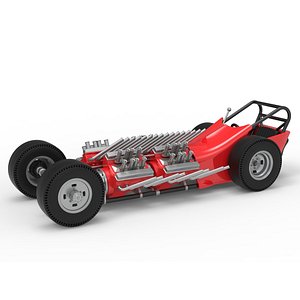 Vintage AWD Dragster Version 2 Scale 1 to 25