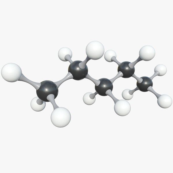 3D model Pentane Molecule With PBR 4K 8K