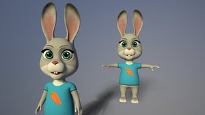 cartoon rabbit 3D