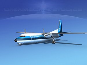 3d fokker f-27 model