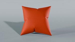 3D Pillow Color Brown Low-Poly Game Ready low-poly 3d model