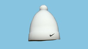 3D White Nike Beanie Winter Cap - Character Fashion Design