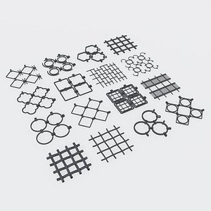 Elements for the fence 3D model