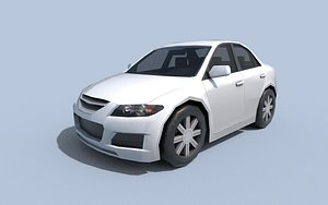 Mazda6 low poly 3D model