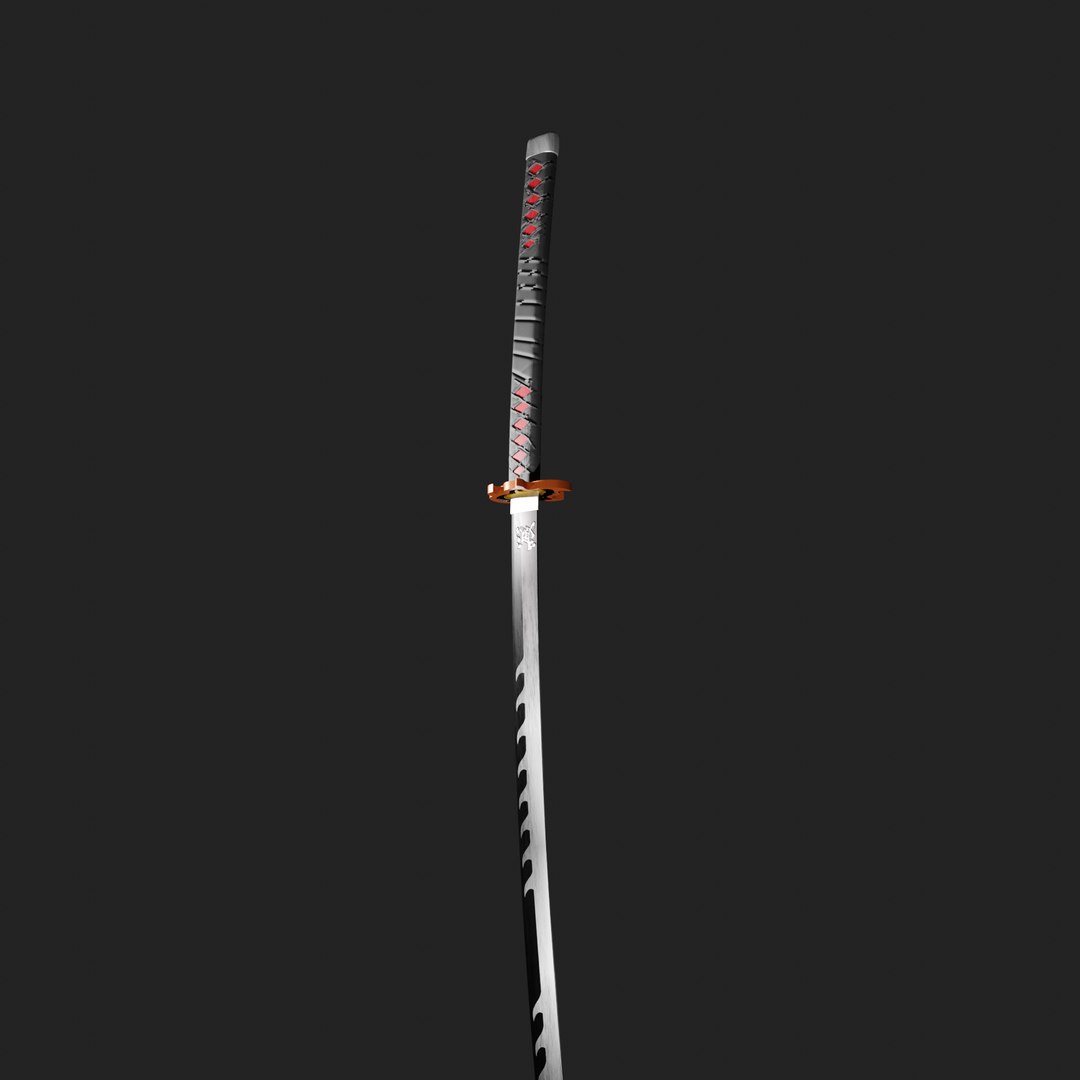 Tanjiro Nichirin Sword Demon Slayer 3D Model - TurboSquid 2098920