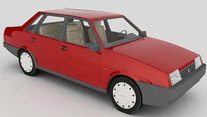 lada samara sedan 3d max