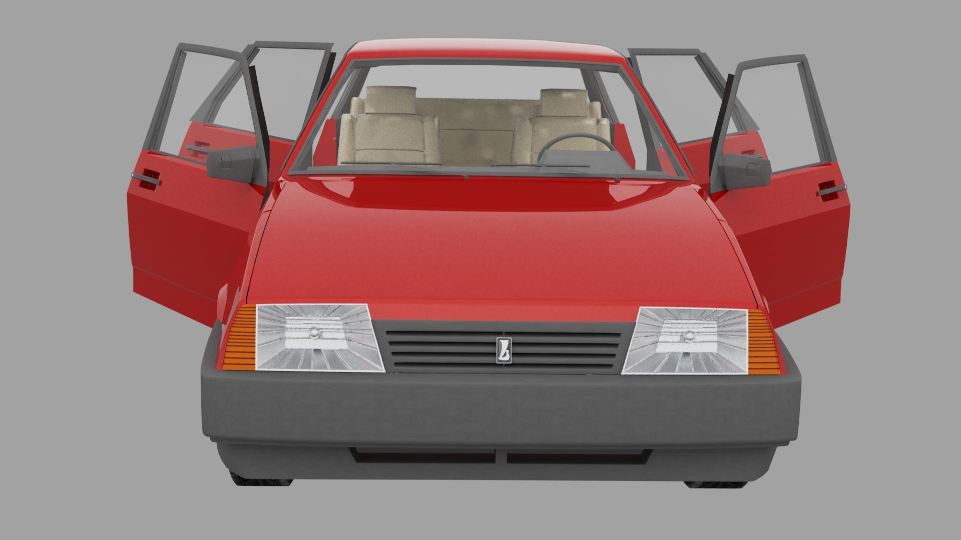 vaz 2108 lada samara 3D Model in Compact Cars 3DExport