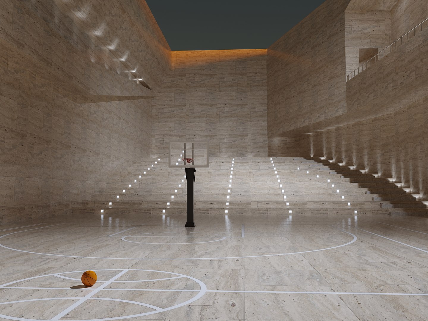 Basketball Arena Stadium 3D Model - TurboSquid 1490016