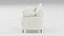 Ivory Sofa Rounded Arms Loose Cushions
