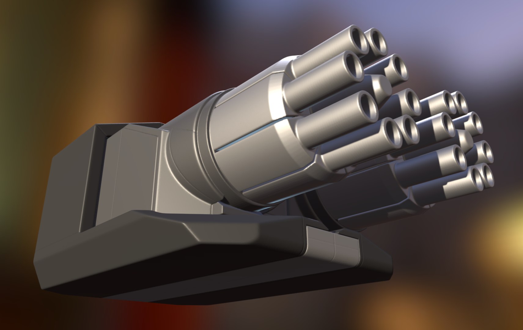 3d gatling gun module