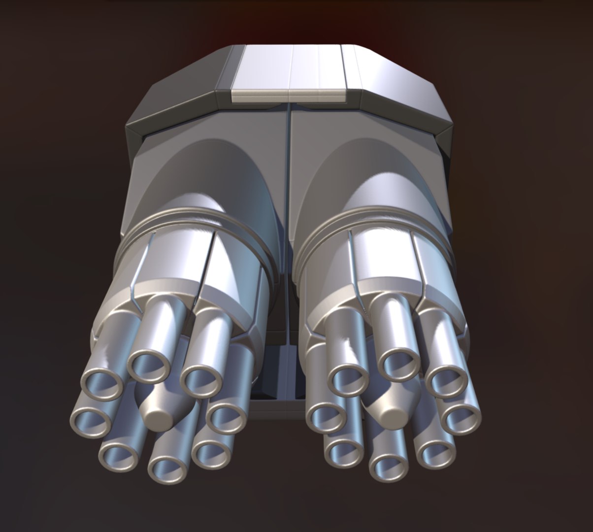 3d gatling gun module