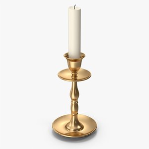 Gold Candle Holder 3D