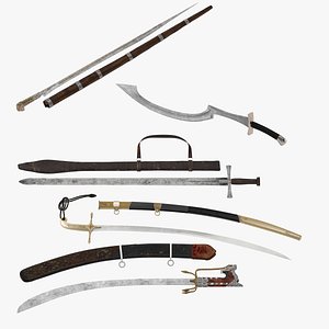 3D model 5 North African Swords